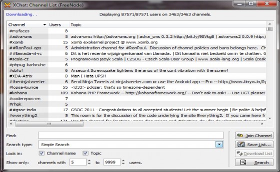 download irc channel list