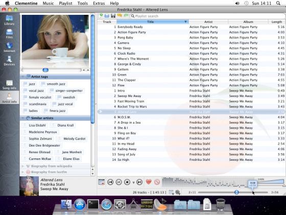 is there a moving music player for mac