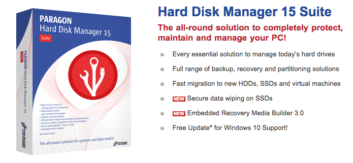 password for paragon hard disk manager 15