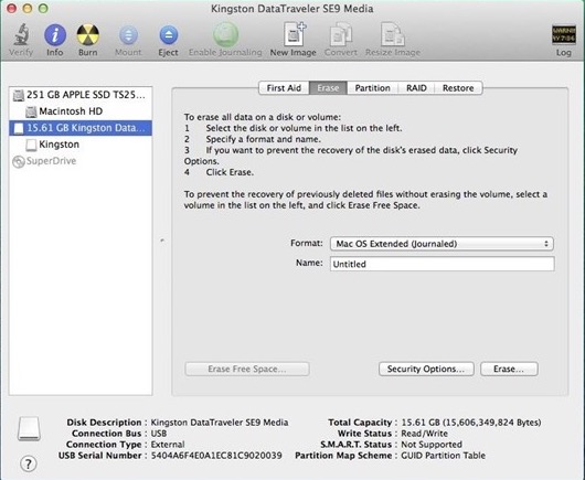 Bootable mac os x usb