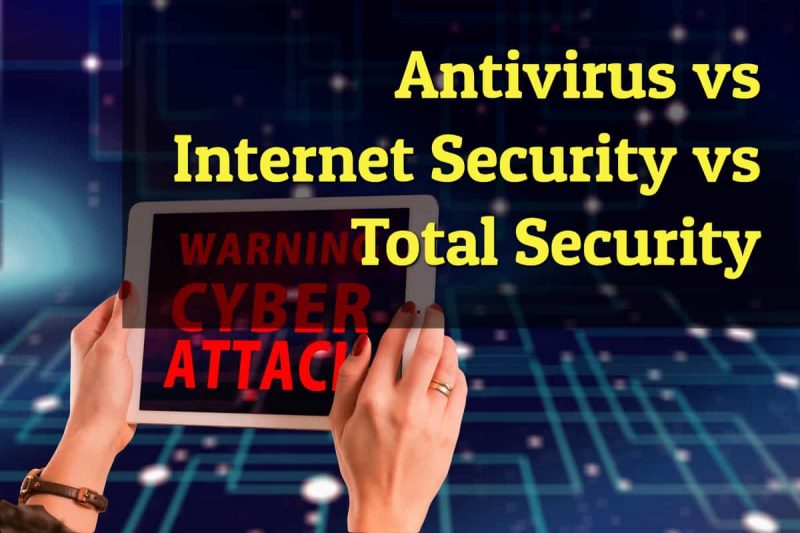 antivirus vs internet security vs total security